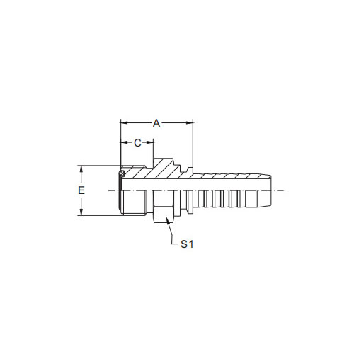 10311-O-Ring Metric Male Flat Seat