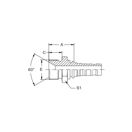 12613-Bspp Male 60°Cone Seat Interlock