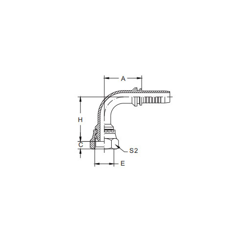 20191-90°Metric Female Multiseal