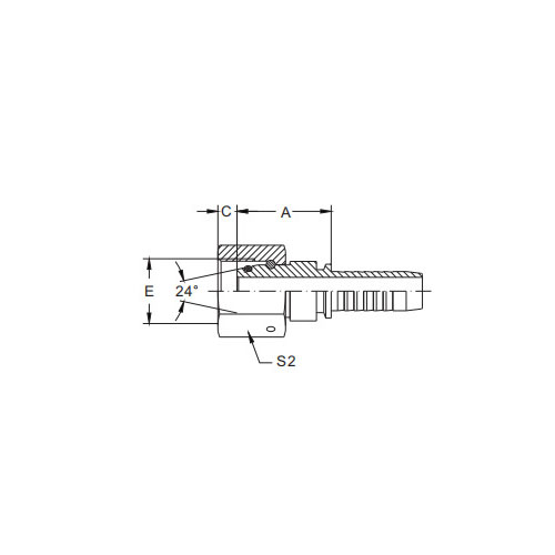 20411-Metric Female 24°Cone Seat L.T.