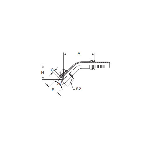 20441-45°Metric Female 24°Cone L.T.