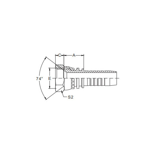 20711-Metric Female 74° Cone Seat