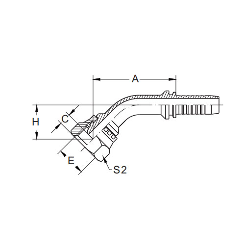 22141-45° BSP Female Multiseal