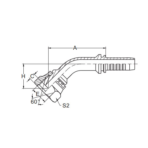 22641 45° BSP Female 60° Cone Seal