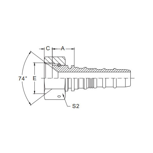 26713-W JIC Female 74°Cone Seat Interlock