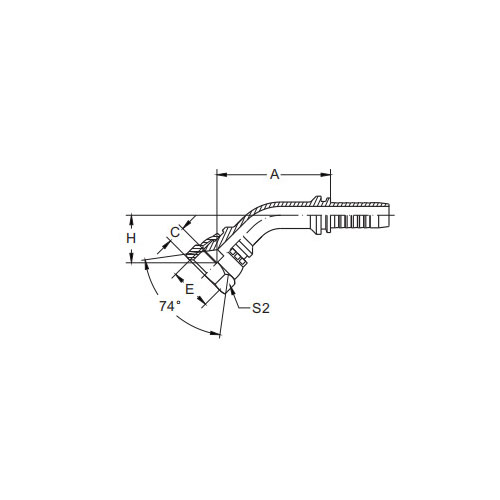 26741 45°JIC Female 74°Cone Seat