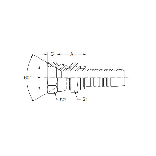 28611-Komatsu Metric Male 60°Cone Seal