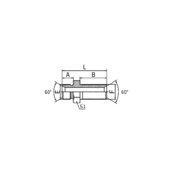 45° BSP Male 60° Seat/BSP Female 60° Cone