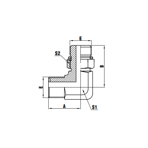 90°ORFS Male O-Ring/ Metric Male Adjustable Stud End