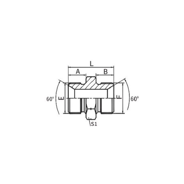 BSP Male Double For 60° Seat Bonded Seal