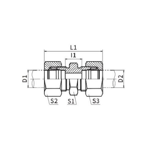 DIN 24°Cone Bite Type Straight Adaptors