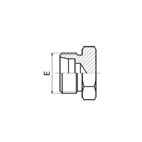 DIN Metric Male 24°L .T. Pulg