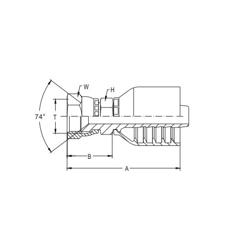 JIC Female 74°CONE SEAL Non-Skive