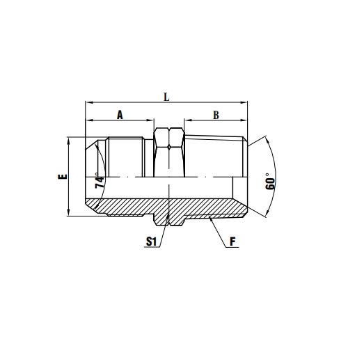 JIC Male 74°Cone/NPT Male