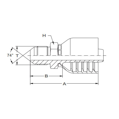 JIC MALE 74° Cone Seal