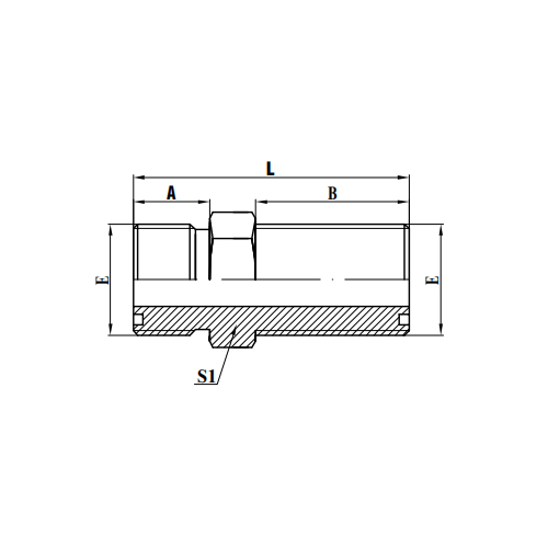 ORFS Male O-Ring Bulkhead